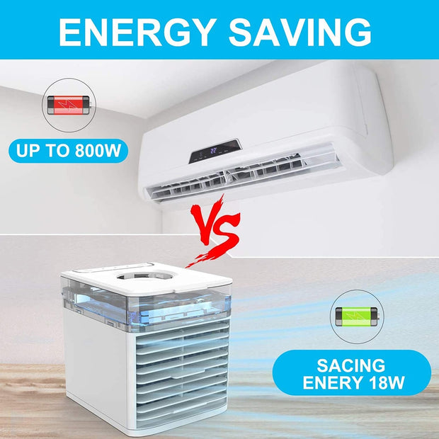 7-Color USB Mini Air Cooler – LED Night Light & UV Sterilizer | Zaplet