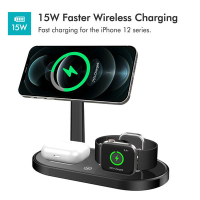 3-in-1 Magnetic Wireless Charging Station – MagSafe Stand | Zaplet