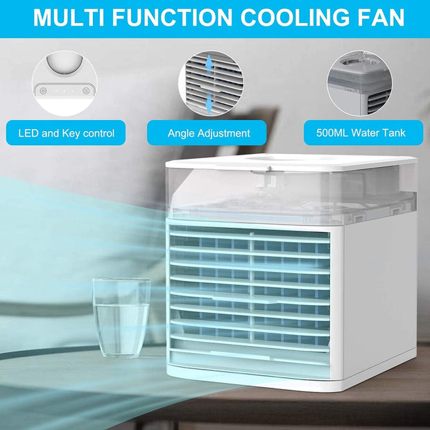 7-Color USB Mini Air Cooler – LED Night Light & UV Sterilizer | Zaplet
