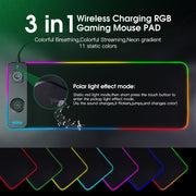 3-in-1 RGB Wireless Charging Mouse Pad – Gaming Desk Mat with Phone Stand | Zaplet