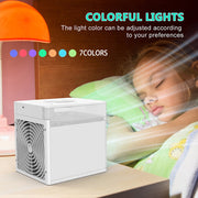 7-Color USB Mini Air Cooler – LED Night Light & UV Sterilizer | Zaplet