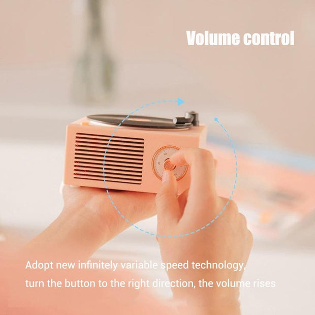 Retro Vinyl Bluetooth Speaker – Vintage Record Player Design | Zaplet