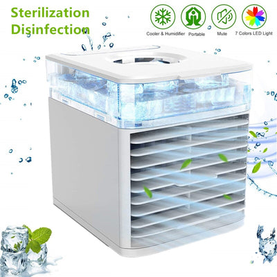 7-Color USB Mini Air Cooler – LED Night Light & UV Sterilizer | Zaplet