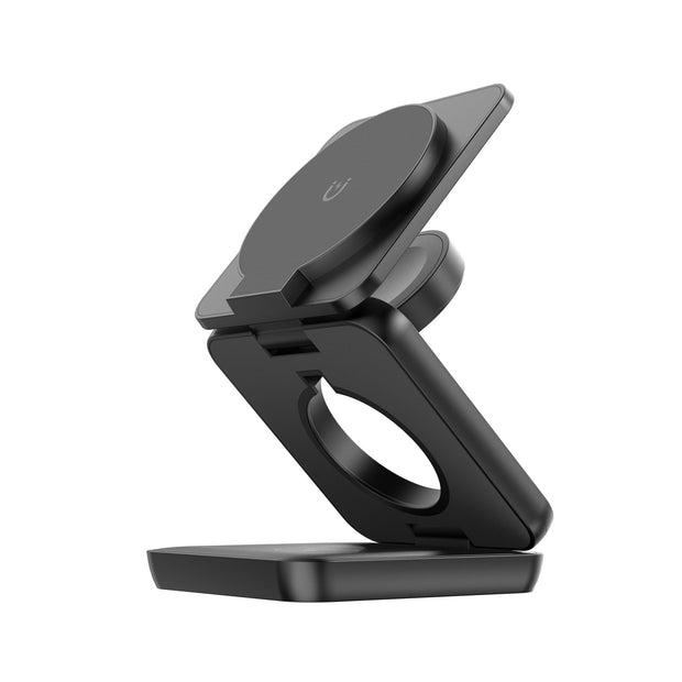 3-in-1 Foldable Magnetic Wireless Charger – 15W MagSafe Dock | Zaplet