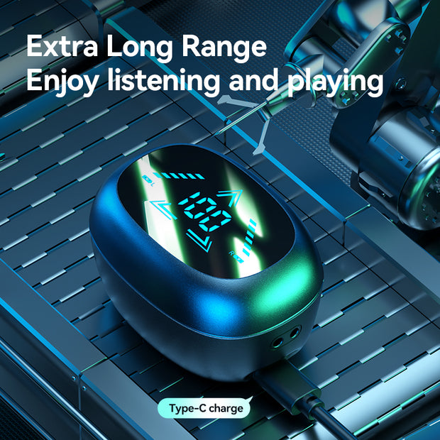 M61 Wireless Bone Conduction Earbuds – Noise-Cancelling with Digital Display | Zaplet