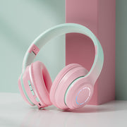 AuroraGlow™ Gradient Bluetooth Headphones – Foldable, Wireless, LED Light-Up | Zaplet