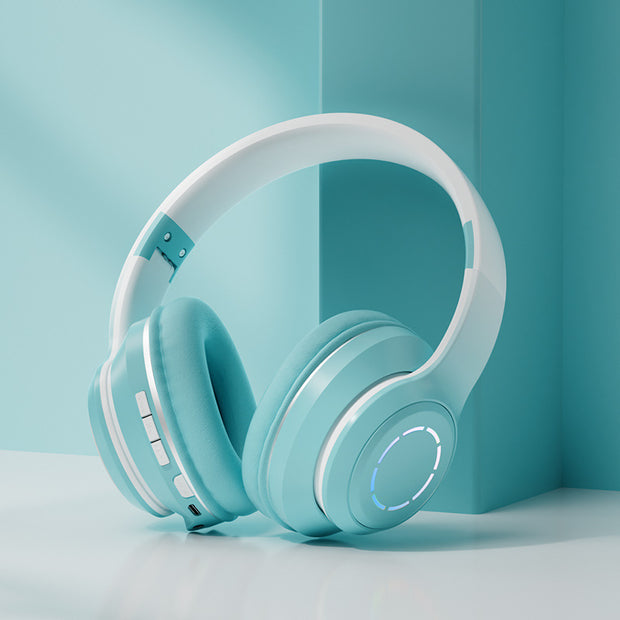 AuroraGlow™ Gradient Bluetooth Headphones – Foldable, Wireless, LED Light-Up | Zaplet