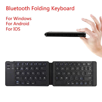 Ultra-Portable Folding Bluetooth Keyboard – Slim Backlit Wireless Keypad for iOS, Android, Windows, Tablets & Laptops | Zaplet