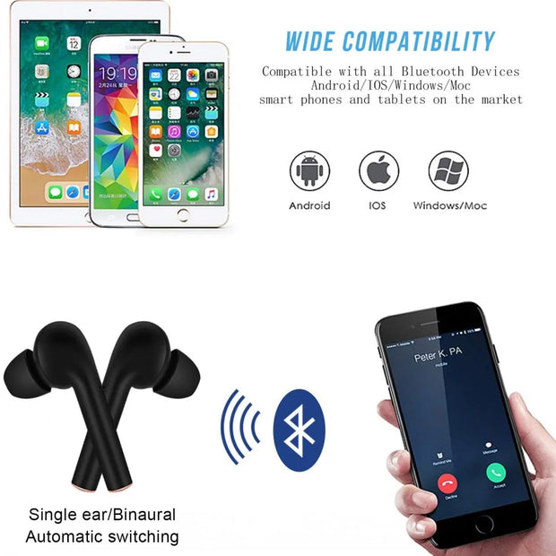 Smart LCD Wireless Earbuds – Bluetooth 5.2 IPX7 Waterproof Noise Cancelling Earphones | Zaplet