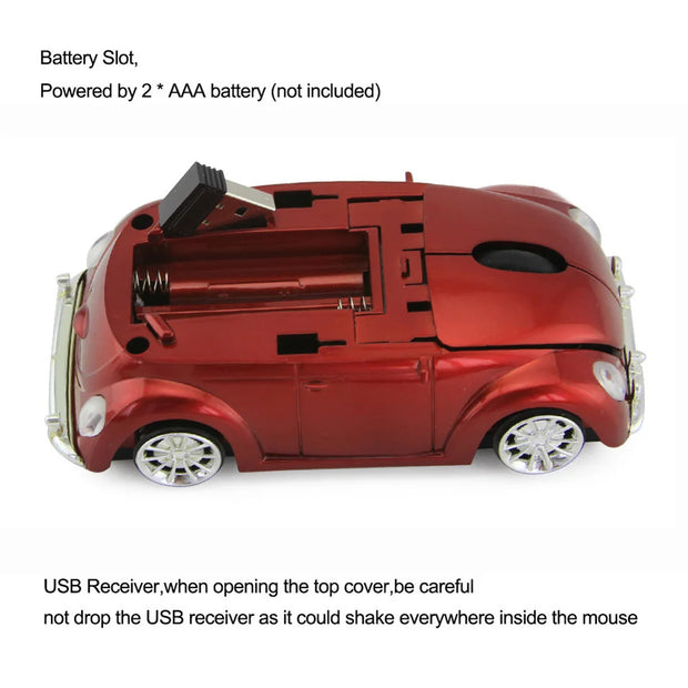 2.4G Wireless Car-Shaped Mouse – Ergonomic Design for PC & Laptop | Zaplet