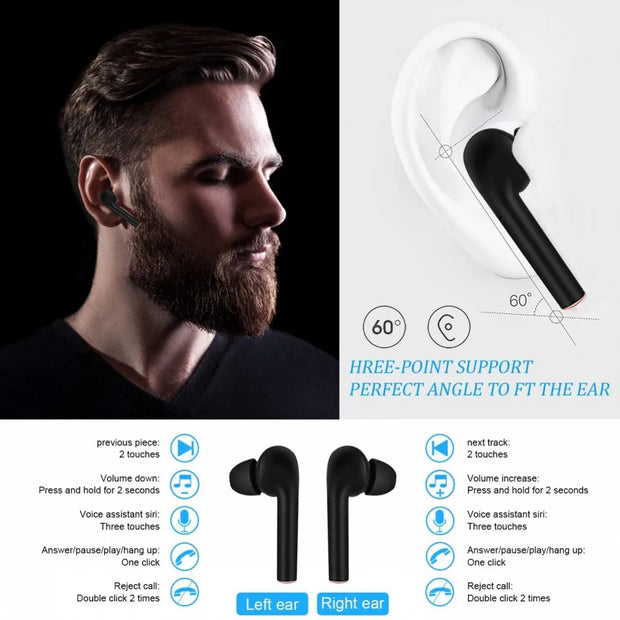 Smart LCD Wireless Earbuds – Bluetooth 5.2 IPX7 Waterproof Noise Cancelling Earphones | Zaplet